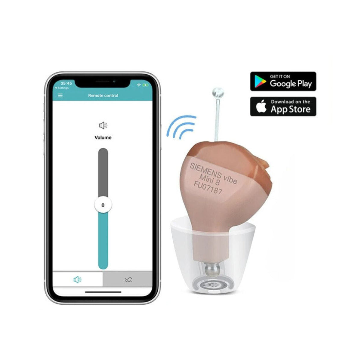 EarVoix® ITC Mini Invisible Hearing Solution (App Controlled)