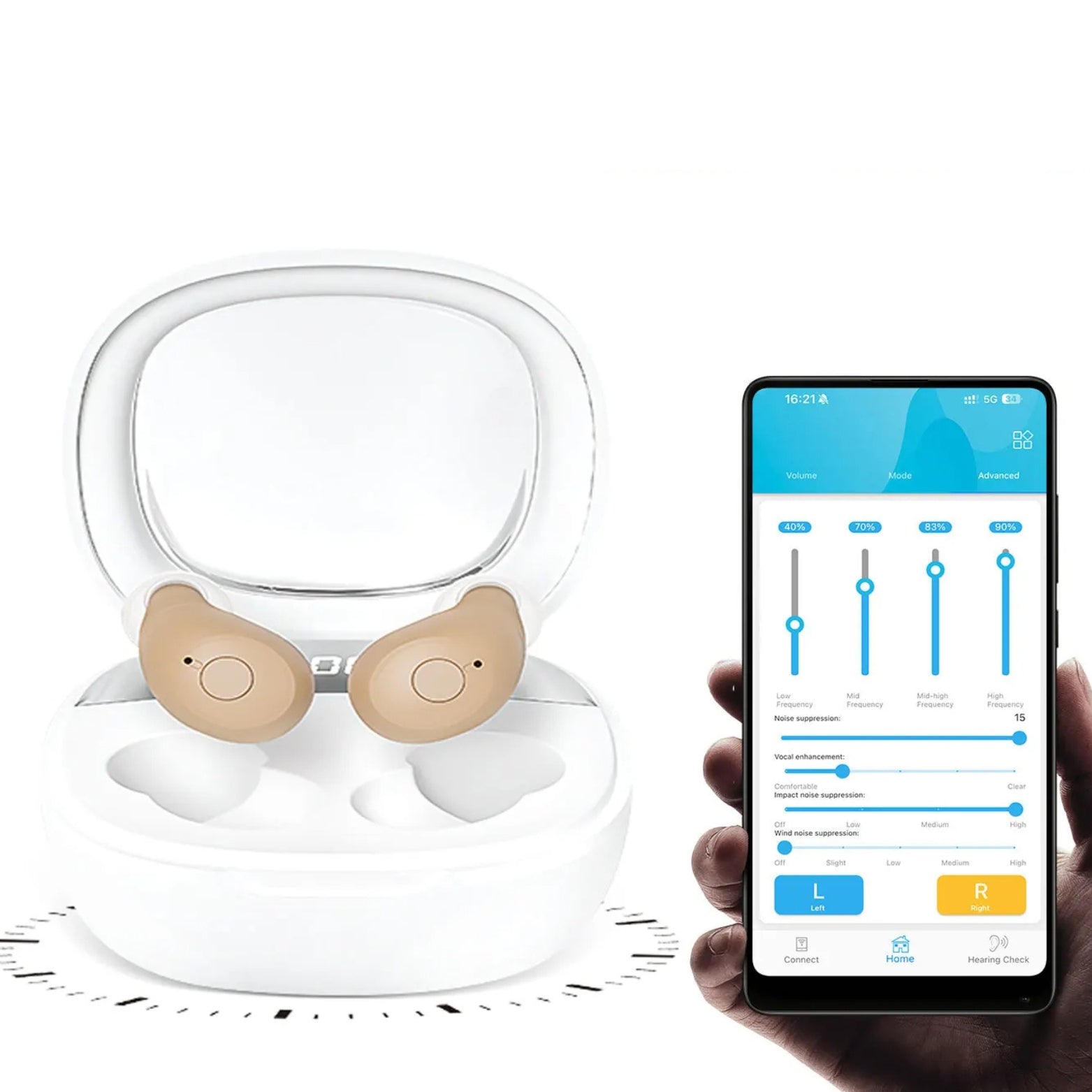 EarVoix®  ITE Smart Hearing Device (App Controlled)