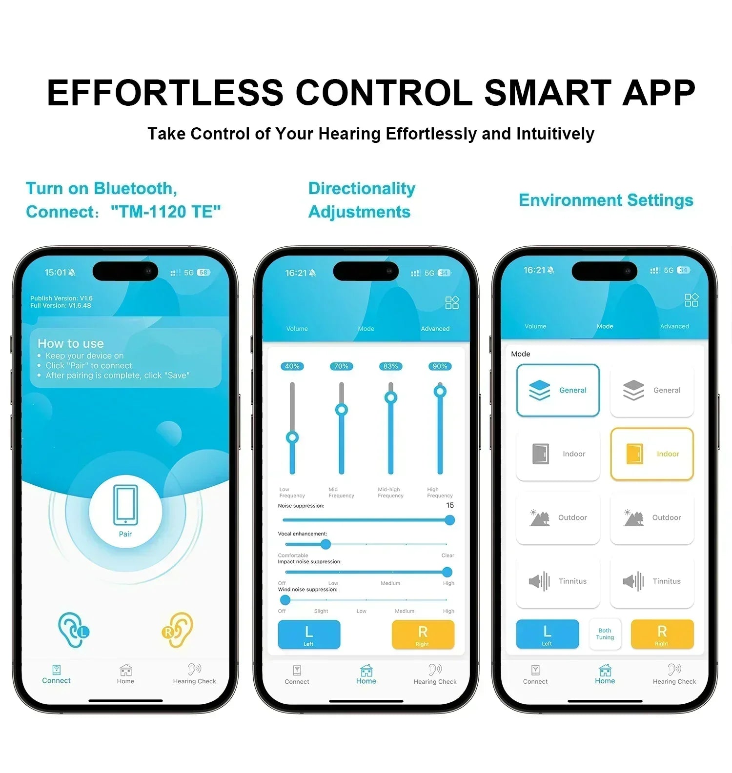 EarVoix®  ITE Smart Hearing Device (App Controlled)