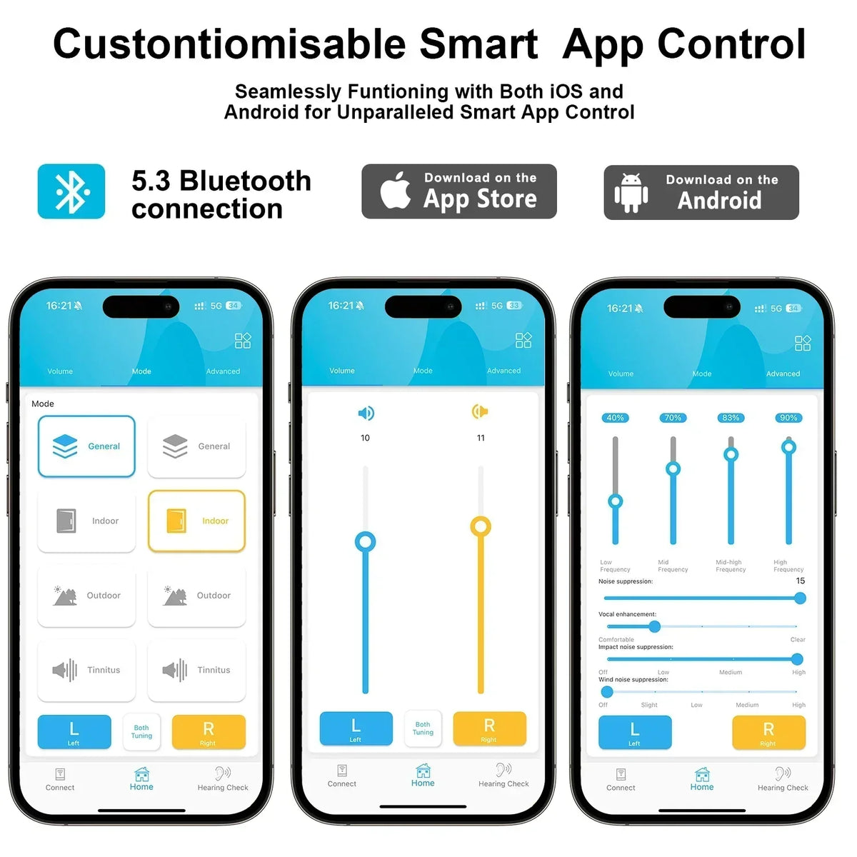 EarVoix®  ITE Smart Hearing Device (App Controlled)